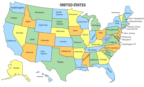 Alphabetical List of US States